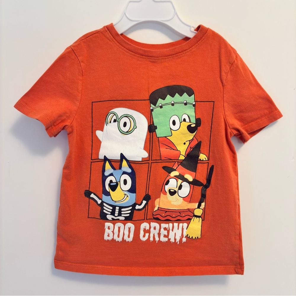 Old Navy Bluey Toddler Unisex Halloween Graphic T-Shirt Orange Size 4T